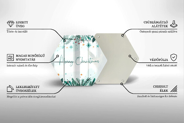 Cutting board The inscription Merry Christmas