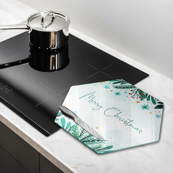 Cutting board The inscription Merry Christmas