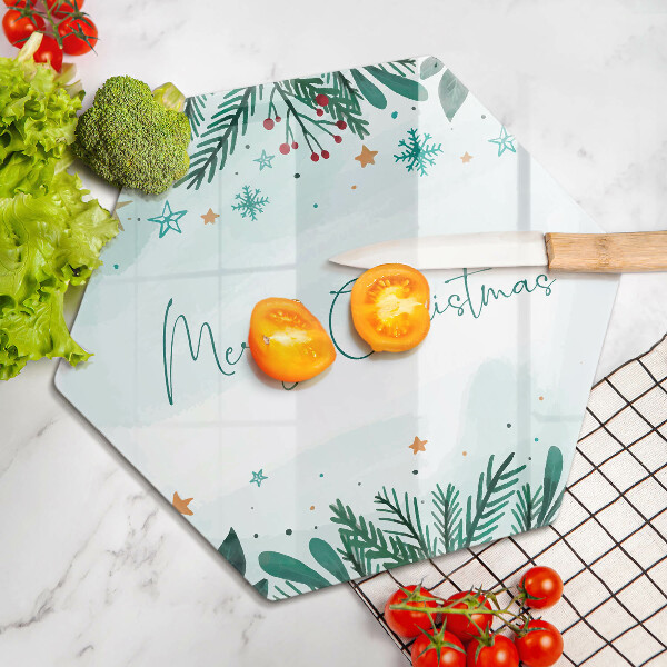 Cutting board The inscription Merry Christmas