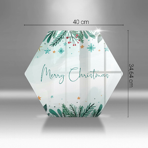 Cutting board The inscription Merry Christmas