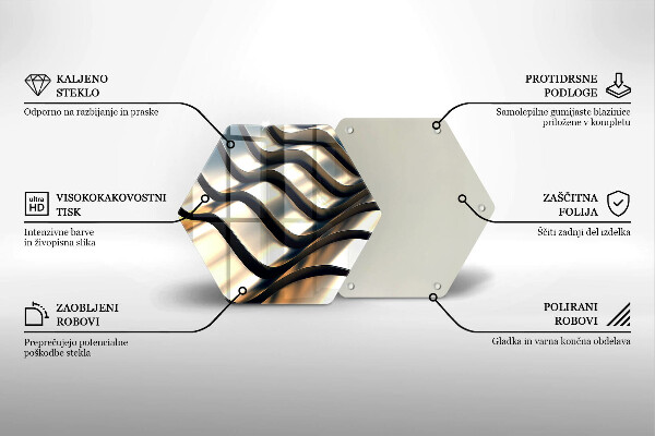 Cutting board 3D metal shapes