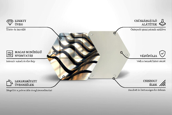 Cutting board 3D metal shapes