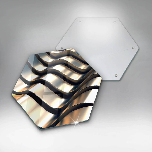 Cutting board 3D metal shapes