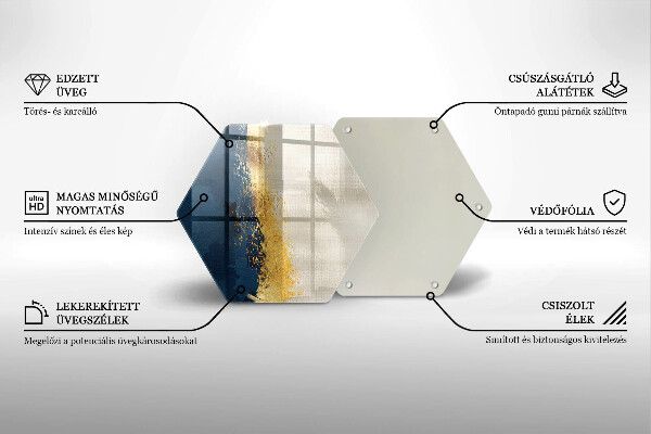 Cutting board Abstraction gold