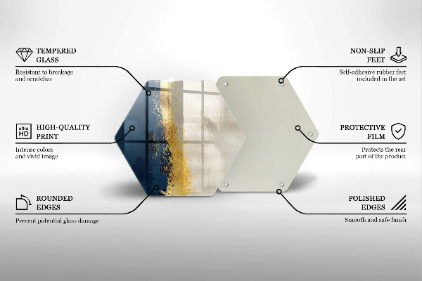 Cutting board Abstraction gold