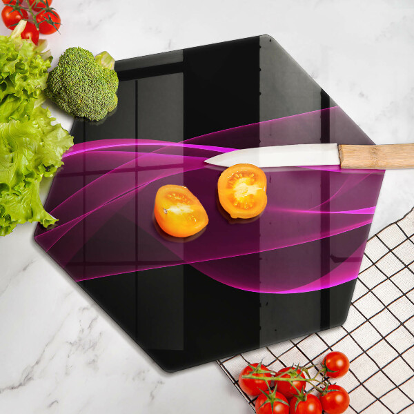 Chopping board glass Pink abstraction