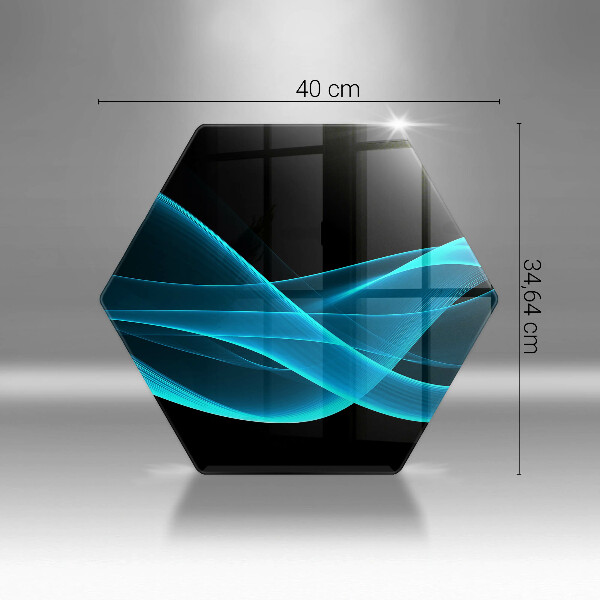 Chopping board glass Blue abstraction