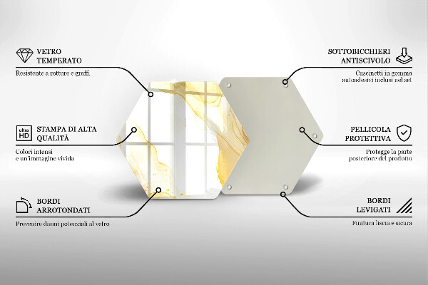 Cutting board Golden abstraction