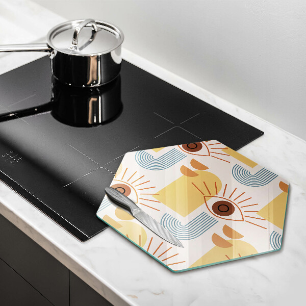 Cutting board Boho pattern eyes