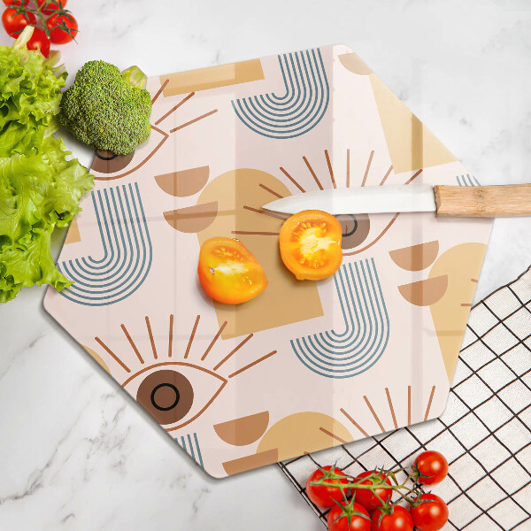 Cutting board Boho pattern eyes