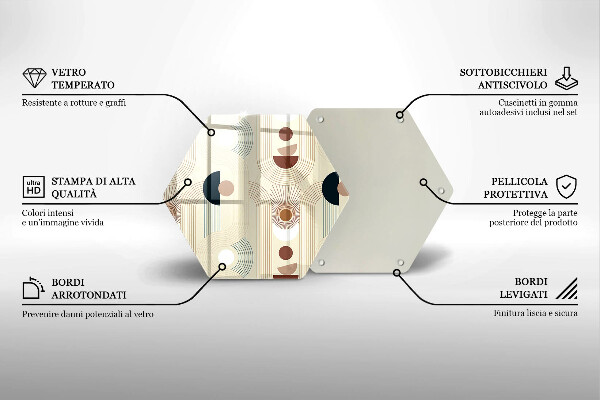 Cutting board Boho shapes geometry