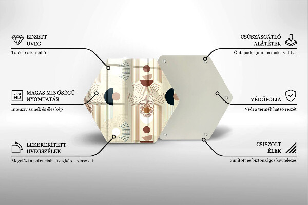 Cutting board Boho shapes geometry