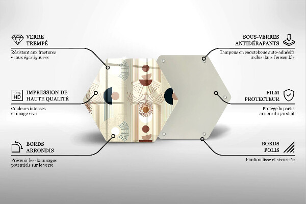 Cutting board Boho shapes geometry