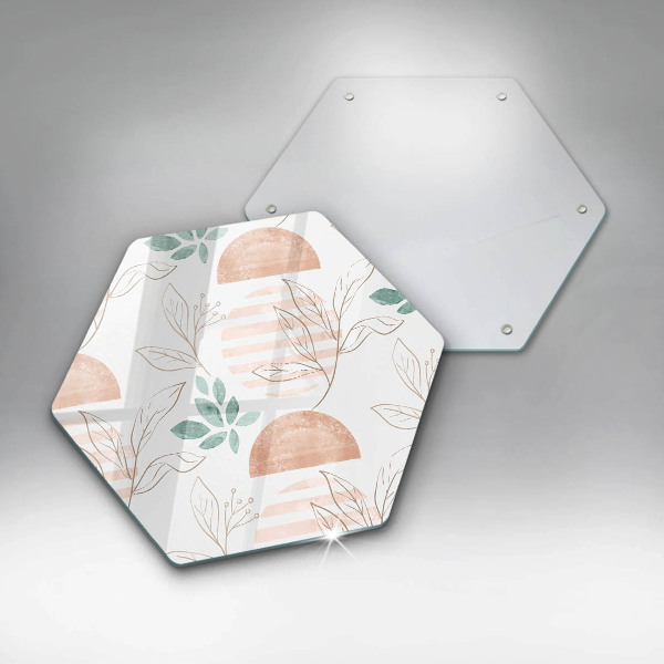 Cutting board Boho pattern leaves