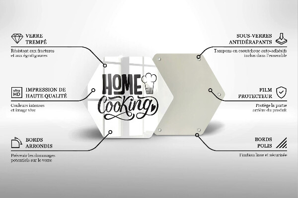 Cutting board Home Cooking inscription