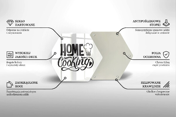 Cutting board Home Cooking inscription