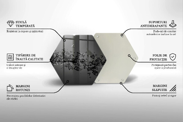 Kitchen worktop protector Abstraction 3D shapes