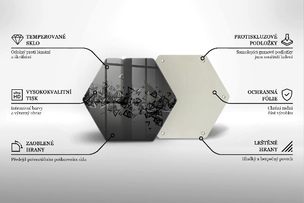 Kitchen worktop protector Abstraction 3D shapes