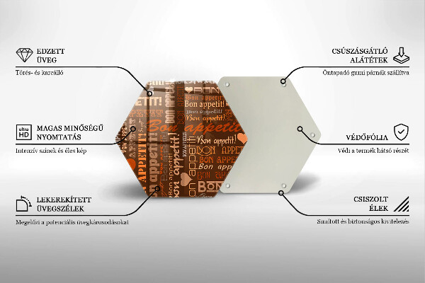 Kitchen worktop protector Text Bon Appetit