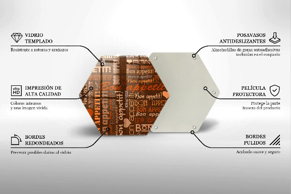 Kitchen worktop protector Text Bon Appetit