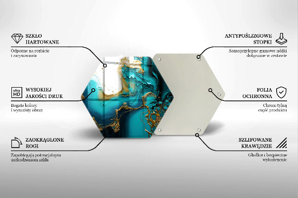 Chopping board Turquoise abstraction