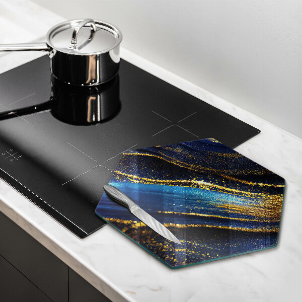 Chopping board Navy blue abstraction