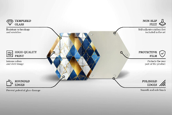 Chopping board Golden Rombs Marble