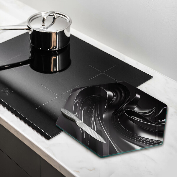 Chopping board Black mass abstraction