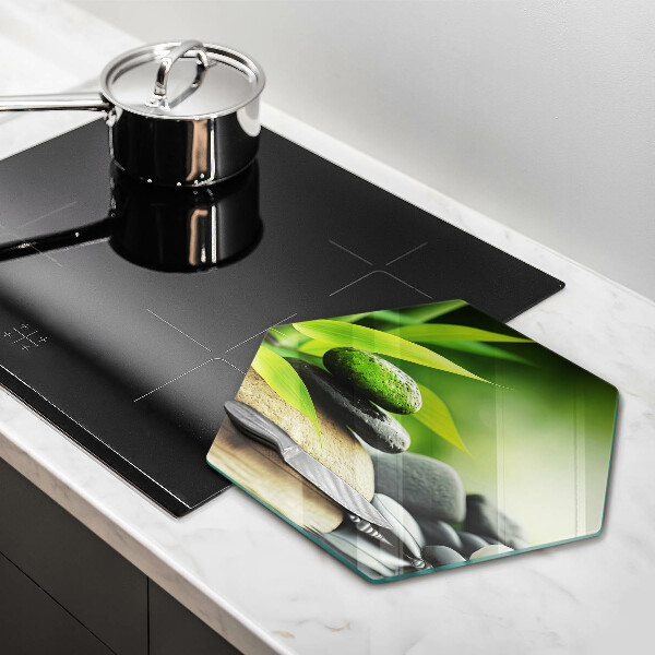 Chopping board Zen bamboo stones