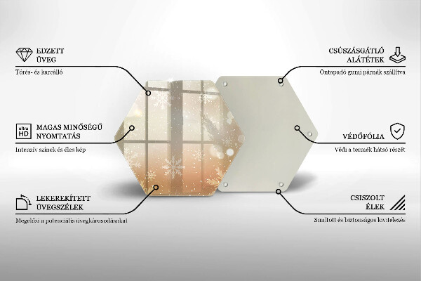 Chopping board Snowflakes