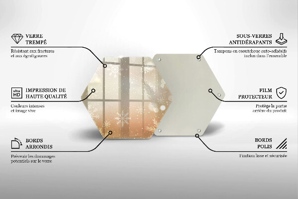 Chopping board Snowflakes