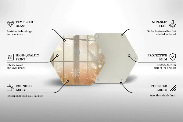 Chopping board Snowflakes