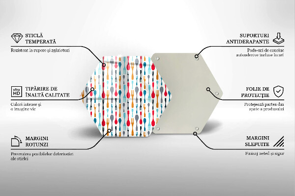 Glass kitchen board Spoon illustration