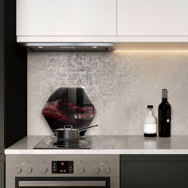 Glass kitchen board Red wine glass