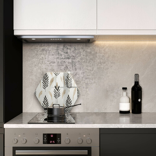 Glass kitchen board Boho plants