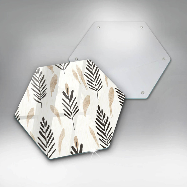 Glass kitchen board Boho plants