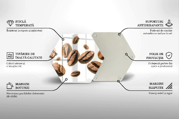 Glass kitchen board Coffee beans