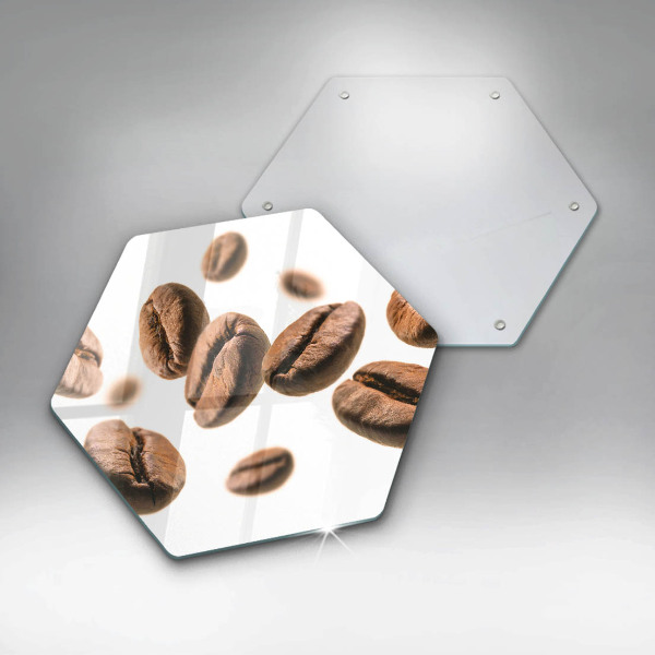 Glass kitchen board Coffee beans