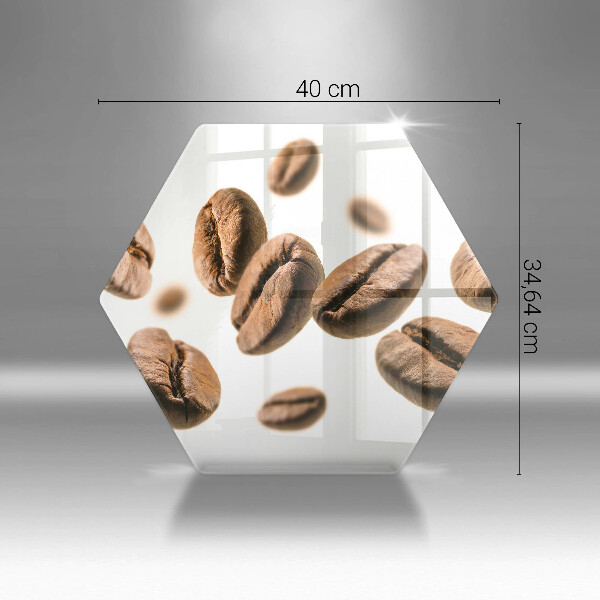 Glass kitchen board Coffee beans