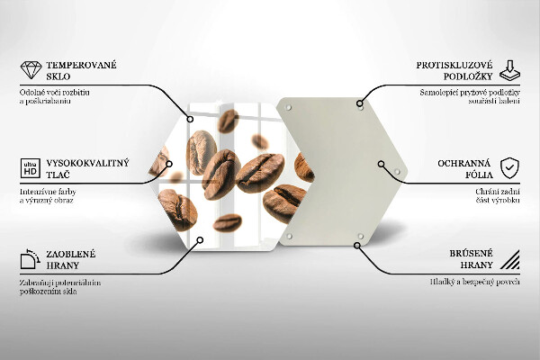 Glass kitchen board Coffee beans