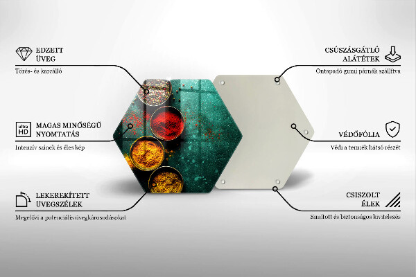 Glass kitchen board Oriental spices