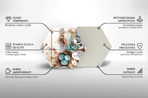 Glass kitchen board Easter decorations