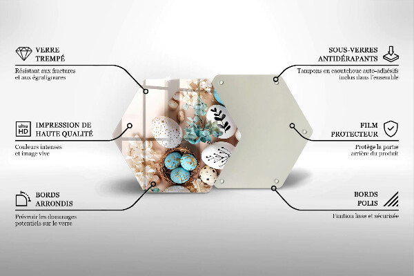 Glass kitchen board Easter decorations