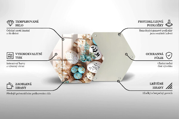 Glass kitchen board Easter decorations