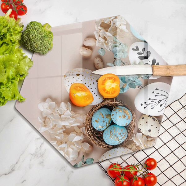 Glass kitchen board Easter decorations
