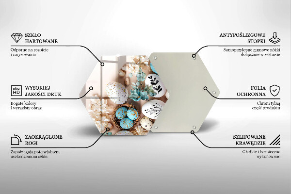 Glass kitchen board Easter decorations