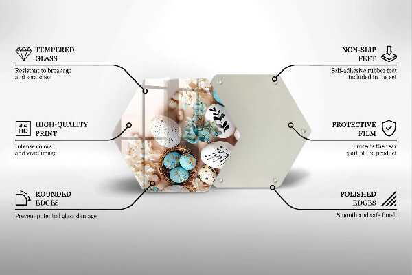 Glass kitchen board Easter decorations