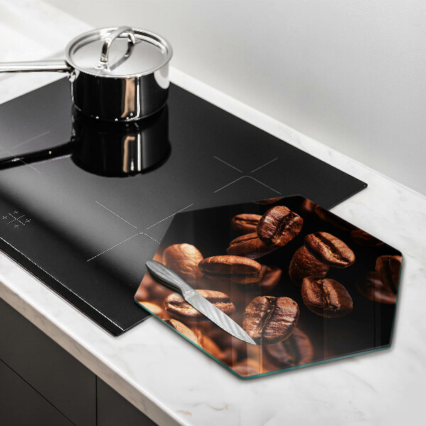 Glass kitchen board Brown coffee beans