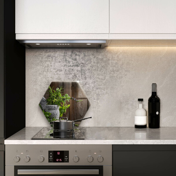 Glass kitchen board Green herbs