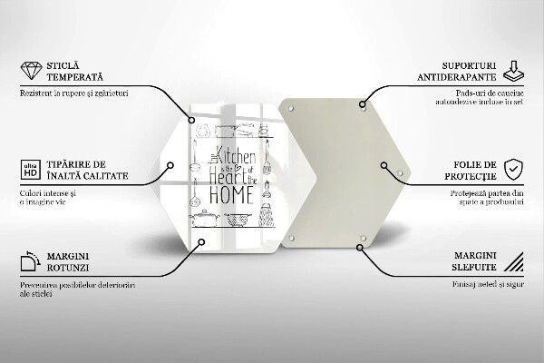 Glass kitchen board Inscription, sentence